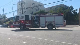 Paterson Fire Department Battalion 1 Squad 6 And Rescue 2 Responding From Quarters In Paterson NJ 🚒🚒 [upl. by Swithbert]