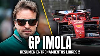 RESUMEN LIBRES 2 GP IMOLA  FERRARI SUPERA A RED BULL CON PROBLEMAS Y ALONSO NO ESTÁ CONTENTO F1 [upl. by Dewain659]