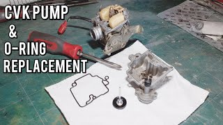 How To Replace a CVK Keihin Carburetor Throttle Pump amp Float Bowl ORing [upl. by Sabrina]