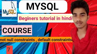 use not null constraint and default constraints in mysql table [upl. by Patric653]