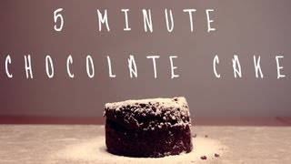 5 Minute Chocolate Cake  Filmed with Nikon D3200 [upl. by Alexi]