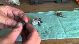 Stihl FS90R trimmer carburetor rebuild [upl. by Alf]