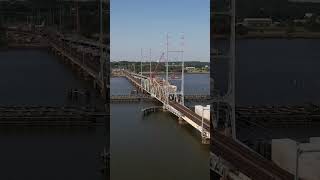 Raritan River Bridge Construction Update by Short Drone Video shortsvideo [upl. by Siuol]