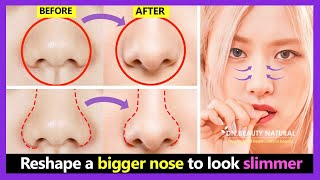 New nose exercise Reshape big nose to smaller amp slimmer get a higher nose bridge sharp nose tip [upl. by Bebe]