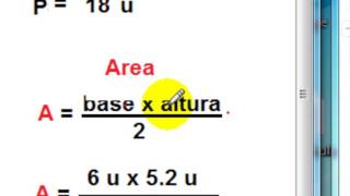 Area y perimetro de un triangulo con Geogebra [upl. by Gardol]