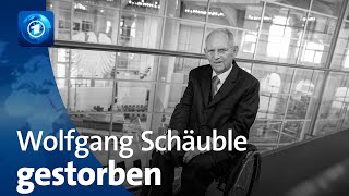 Trauer um CDUPolitiker Wolfgang Schäuble ist tot [upl. by Suruat]