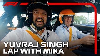 quotI Need To Buy This Carquot Mika Häkkinen Takes Yuvraj Singh For A Miami Hot Lap  F1 Pirelli Hot Laps [upl. by Mirth]