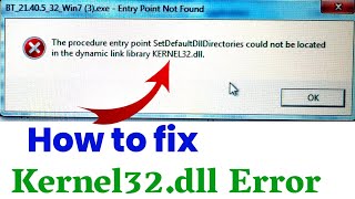 How to fix Kernel32dll Error  Kernal32Dll file Missing  Kernel32 Error problem Solved 🔥🔥🔥 [upl. by Hyland]