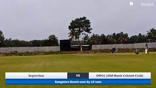 Live Cricket Match  Bangalore Beasts vs OMCC Old Monk Cricket Club  01Dec24 1051 AM 20 overs [upl. by Lhamaj]