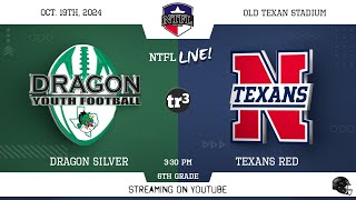 NTFL Youth Football  Dragon Silver at Northwest Texans Red 6th Grade1019330 POld Texan Field 1 [upl. by Far]