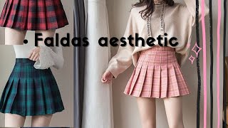 como coser UNA FALDA TABLEADAFALTA AESTHETIC patrones free [upl. by Sholom]