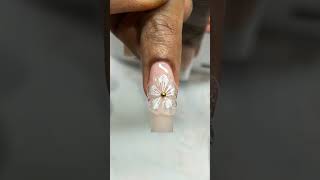 3D flower tutorial for beginners nailart shortvideo nailsnailsnails [upl. by Palm]