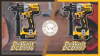 DeWalt DCD996 vs DCD997  Cordless Hammer Drill Showdown  Woodworking Tool Guide [upl. by Herculie201]