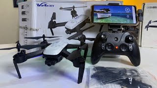 New Foldable Camera Drone 1080P HD Long Distance RC Quadcopter  Wipkviey T6 FPV Drones [upl. by Wieren]