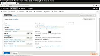 Mastering Drupal 8 Development  quotGETquotting Data Through Views packtpubcom [upl. by Enitsua]