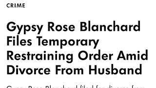 Restraining Order  Gypsy Rose files against husband amp ask for spousal support gypsyrose [upl. by Nylinej974]