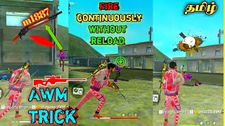 AWM trick  AWM without reload fire continuously in freefire tamil  vedapu gaming [upl. by Hgielrahc]