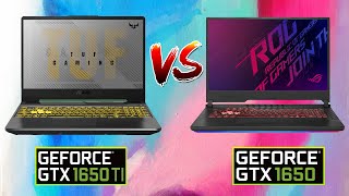 GTX 1650 vs GTX 1650 Ti  ft Asus Rog Strix G vs Asus Tuf A15 🔥 [upl. by Ttihw]