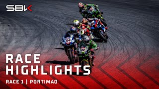 Highlights of a sensational Race 1 at Portimao  PRTWorldSBK 🇵🇹 [upl. by Hoon]