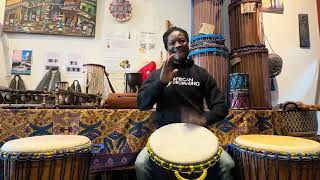 Master Series djembes Cleanskin Nature amp 2nd Grade djembe Wowser [upl. by Ladnor703]