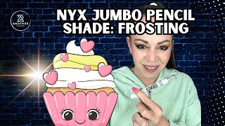 NYX Jumbo Eye Pencil in Frosting  Shadow Primer Demo  Amazon Must Haves 2024 [upl. by Coh]