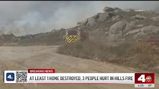 Brush fire triggers evacuation orders in Riverside County [upl. by Hteboj]