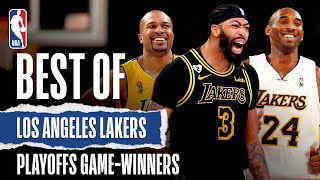 BEST GameWinning Shots In Lakers NBAPlayoffs HISTORY [upl. by Beetner]