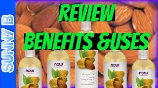 Now Solutions Sweet Almond Oil Review Uses Benefits HairSkinFaceHealth [upl. by Frech69]