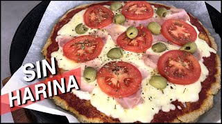 Como hacer PIZZA saludable SIN HARINA [upl. by Leanatan]