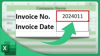 How to Generate Invoice Numbers Automatically in Excel  Microsoft Excel Tutorial [upl. by Akfir]