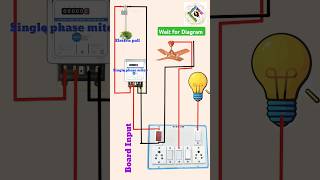 Board wiring  Fan Light with socket Connection diagram  single phase miter Wiring [upl. by Salmon444]