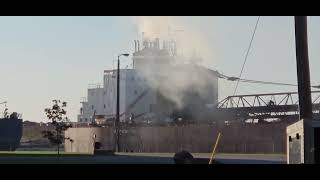 Mesabi Miner amp Algoma Sault crossing at West Pier [upl. by Lyrac]