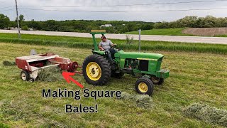 Raking and Square Baling Hay  First Cutting 2024 [upl. by Atews]