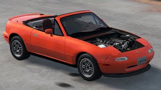 Mazda MX5 NA Review BeamngDrive [upl. by Enyahs]