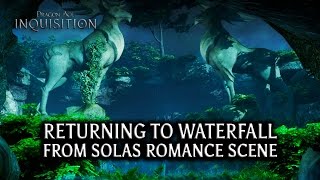 Dragon Age Inquisition  Returning to Waterfall from Solas Final Romance Scene [upl. by Hanleigh510]