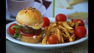 Easy Muffin Burger Recipe  Mafinburgeri recept  Sašina kuhinja [upl. by Landing476]