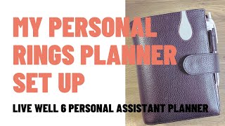 My Personal Rings Planner Set Up  Live Well 6 Personal Assistant  Moterm Personal Luxe Rings [upl. by Lacie22]