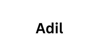 How to pronounce the Indian name Adil like a native speaker [upl. by Elisha]