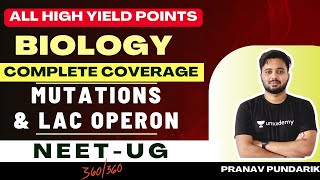 Mutations Lac Operon and HGP Biology360 I NEET UG  Pranav Pundarik [upl. by Nylrac]