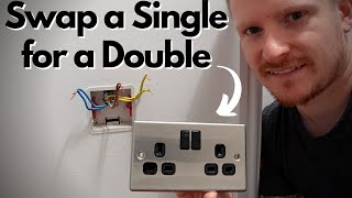 How to Change a Single Socket to a Double Socket  Electrical DIY [upl. by Howland]