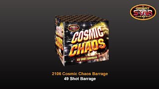 Bright Star Fireworks  2106 Cosmic Chaos 49 Shot Barrage [upl. by Cann]