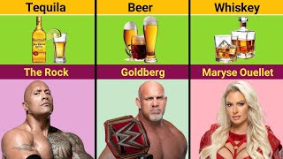 WWE Famous Male And Female Wrestlers Who Drinks Alcohol In Real Life  Comparison Data [upl. by Bette]