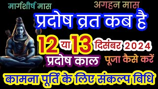 प्रदोष व्रत कब है दिसंबर 2024 में l Pradosh Vrat Kab Hai l Pradosh Kab Hai l प्रदोष कब है l Pradosh [upl. by Aynotak438]