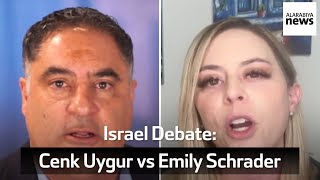 Cenk Uygur quotIsrael A Victim Hilariousquot  Emily Schrader Debates Cenk On IsraelGaza War And Iran [upl. by Mahoney301]