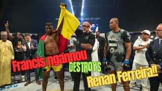 Francis Ngannou destroys Renan Ferreira to become PFL heavyweight champion 🏆 [upl. by Ummersen]