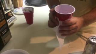 How to make a homemade Koozie insulated plastic Red Solo cup [upl. by Bluefield]