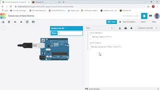 Use of Serial Monitor in Tinkercad [upl. by Servais926]