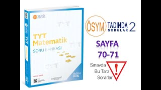 345 TYT MATEMATÄ°K SAYFA 70 71 SAYISAL VE SÃ–ZEL MANTIK Ã–SYM TADINDA 2 [upl. by Toney239]