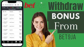 How To Withdraw Bonus From Bet9ja  Withdraw Bet9ja Bonus Winning [upl. by Dnalyk639]