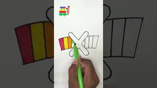 Amazing Alphabet Letter X viralshorts howto alphabet abcd easy colors art drawing xylophone [upl. by Enram872]